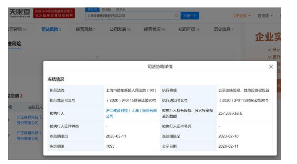 沪江网约257万股权遭冻结 上市已经失败？